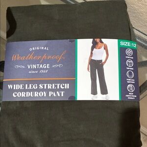 Weatherproof Vintage Wide Leg Corduroy Pants